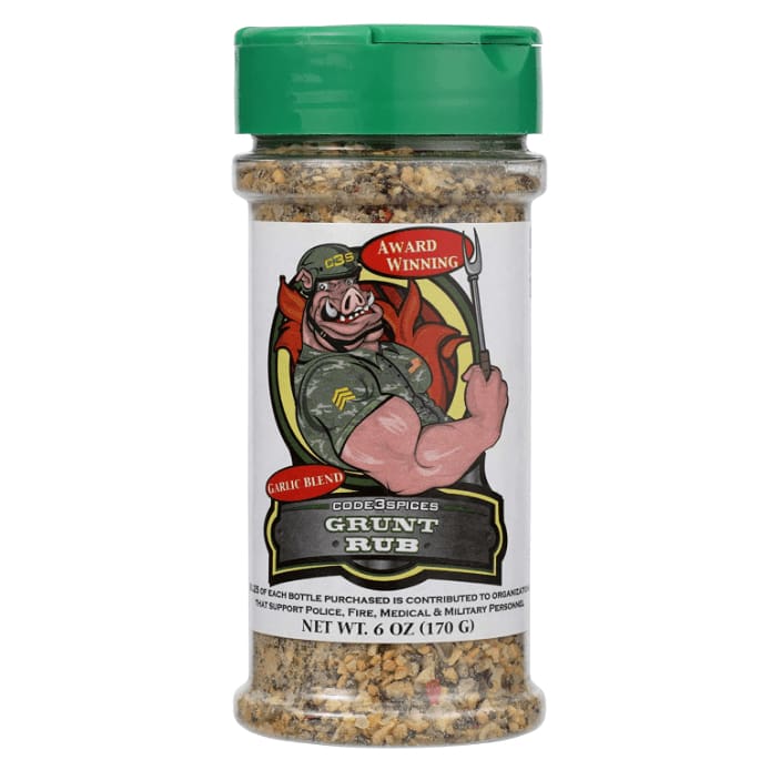CODE 3 SPICES Grocery > Cooking & Baking > Extracts, Herbs & Spices CODE 3 SPICES: Grunt Rub Garlic Blend, 6 oz