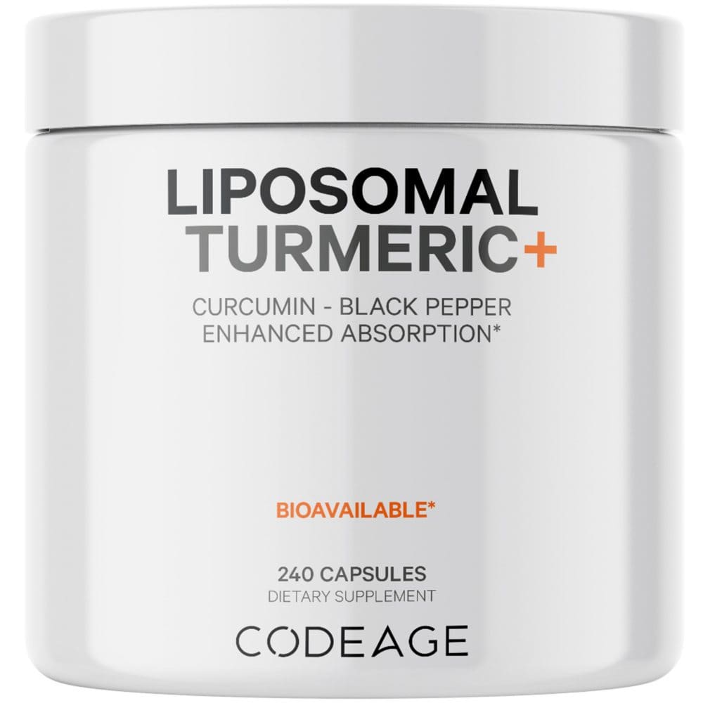 Codeage Liposomal Turmeric Curcumin + Black Pepper (240 ct.) - Herbal Supplements - Codeage