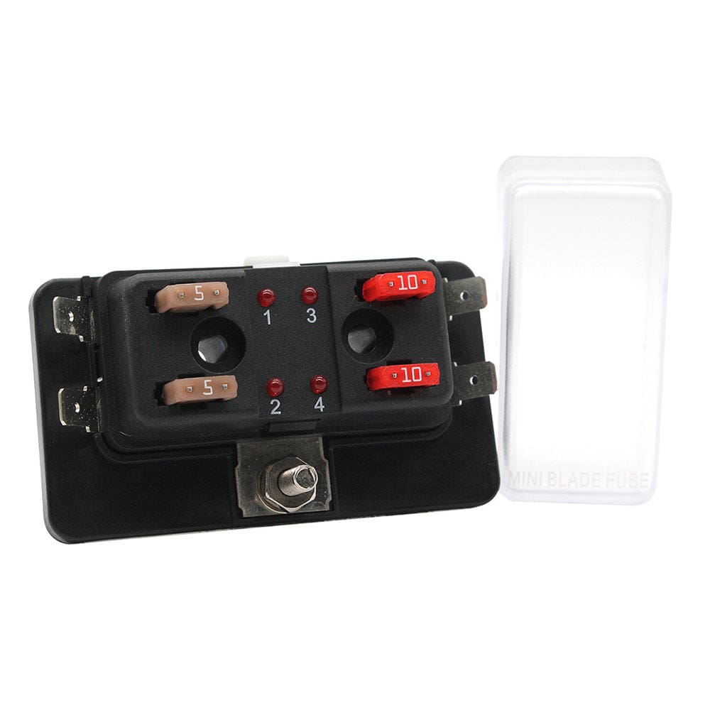 Cole Hersee Standard 4 MINI Series Fuse Block w/ LED Indicators - Electrical | Fuse Blocks & Fuses - Cole Hersee