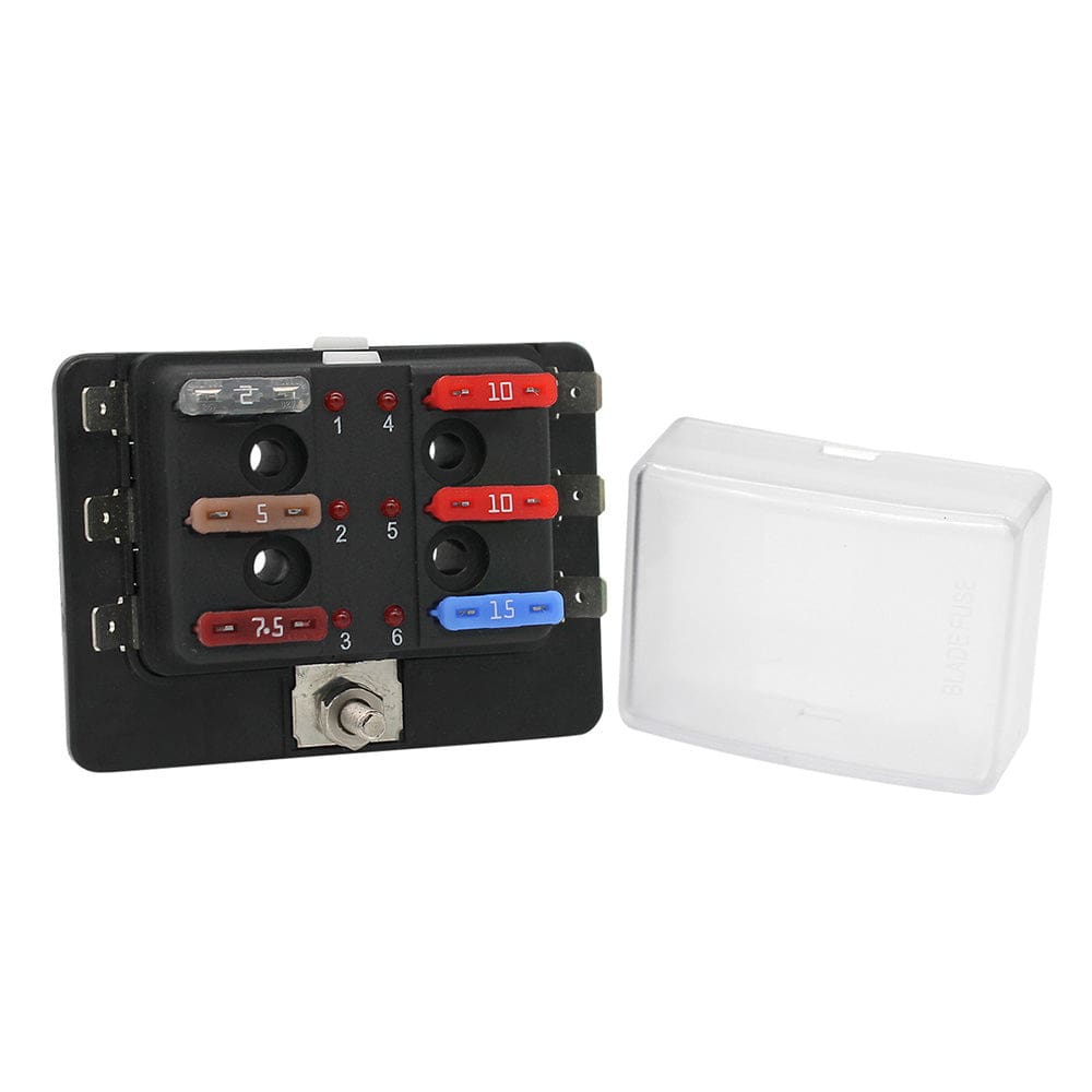 Cole Hersee Standard 6 ATO Fuse Block w/ LED Indicators - Electrical | Fuse Blocks & Fuses - Cole Hersee
