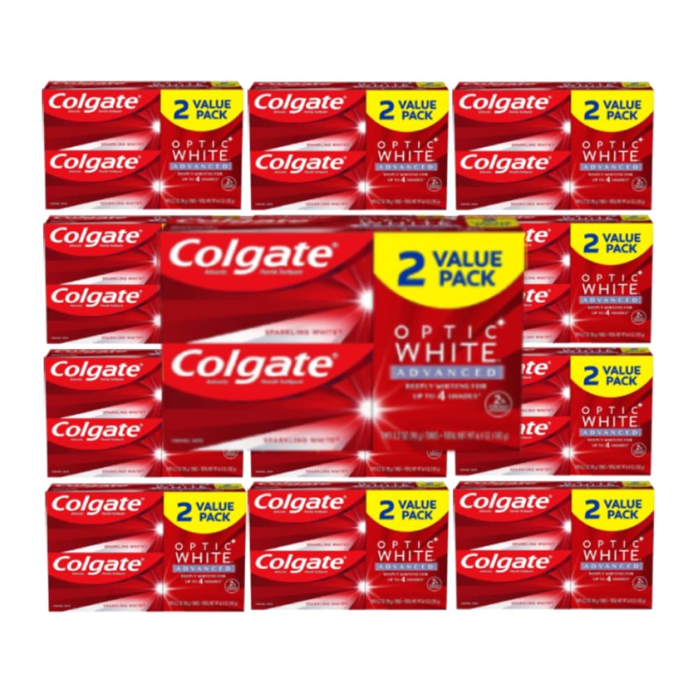 Colgate - Optic White Advanced 2 Value Pack - Two 3.2 Oz - 12 Pack 