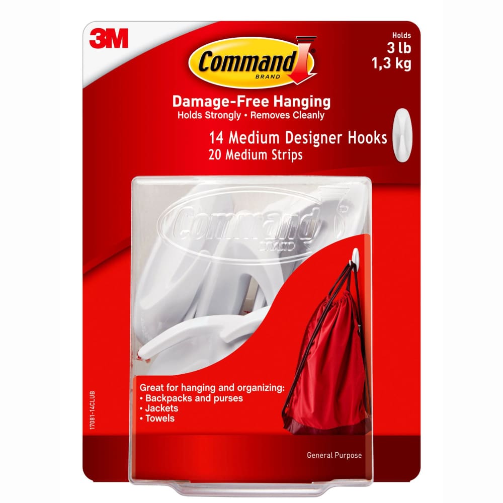 Command Medium Hooks 14 ct. - Command