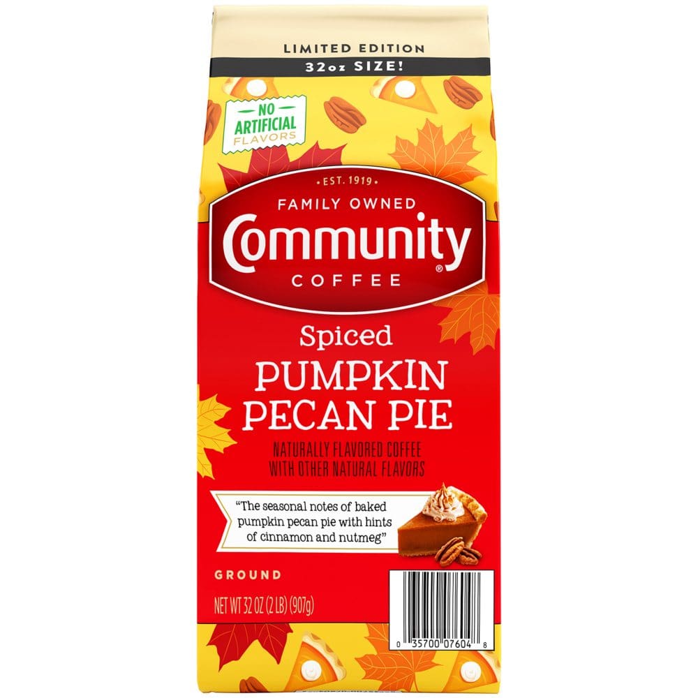 Community Coffee Ground Coffee Spiced Pumpkin Pecan Pie (32 oz.) - New Items - Community