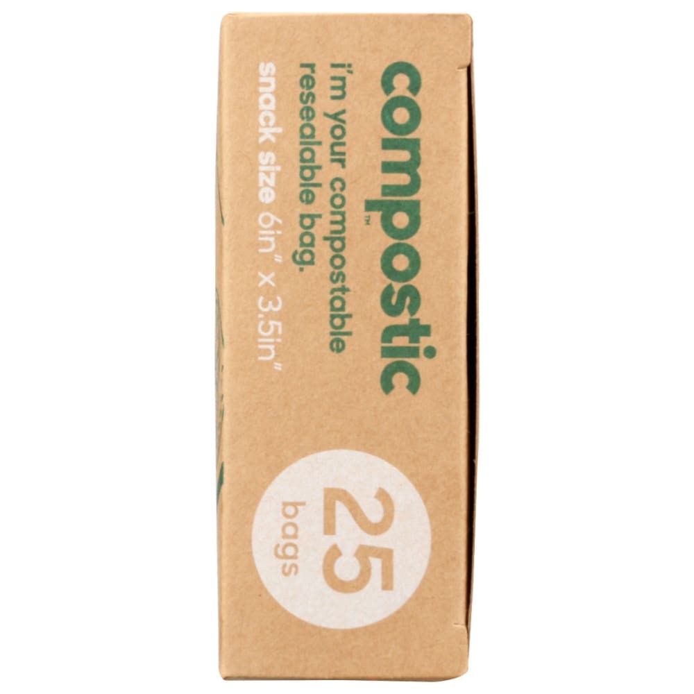 COMPOSTIC: Compostable Snack Bags 25 ea - General Merchandise > HOUSEHOLD PRODUCTS > FOOD STORAGE BAGS & WRAPS - COMPOSTIC