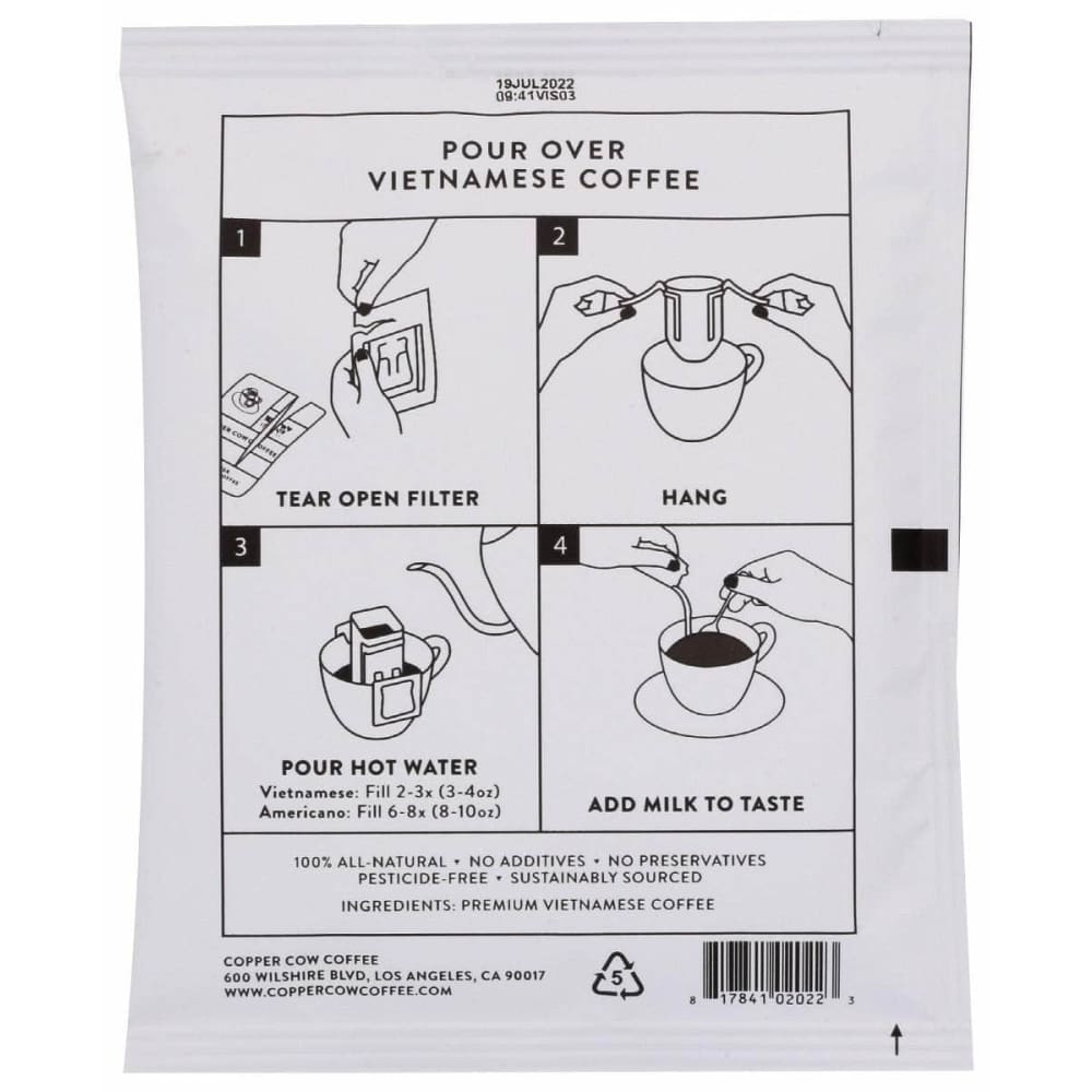 COPPER COW COFFEE Grocery > Beverages > Coffee, Tea & Hot Cocoa COPPER COW COFFEE Coffee Classic 5Pc, 5 pk