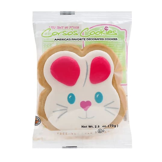 CORSOS COOKIES Grocery > Snacks > Cookies CORSOS COOKIES: Easter Bunny Decorated Cookie, 2.5 oz