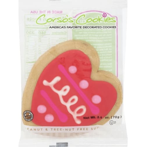 CORSOS COOKIES Grocery > Snacks > Cookies CORSOS COOKIES: Red Heart Decorated Cookie, 2.5 oz