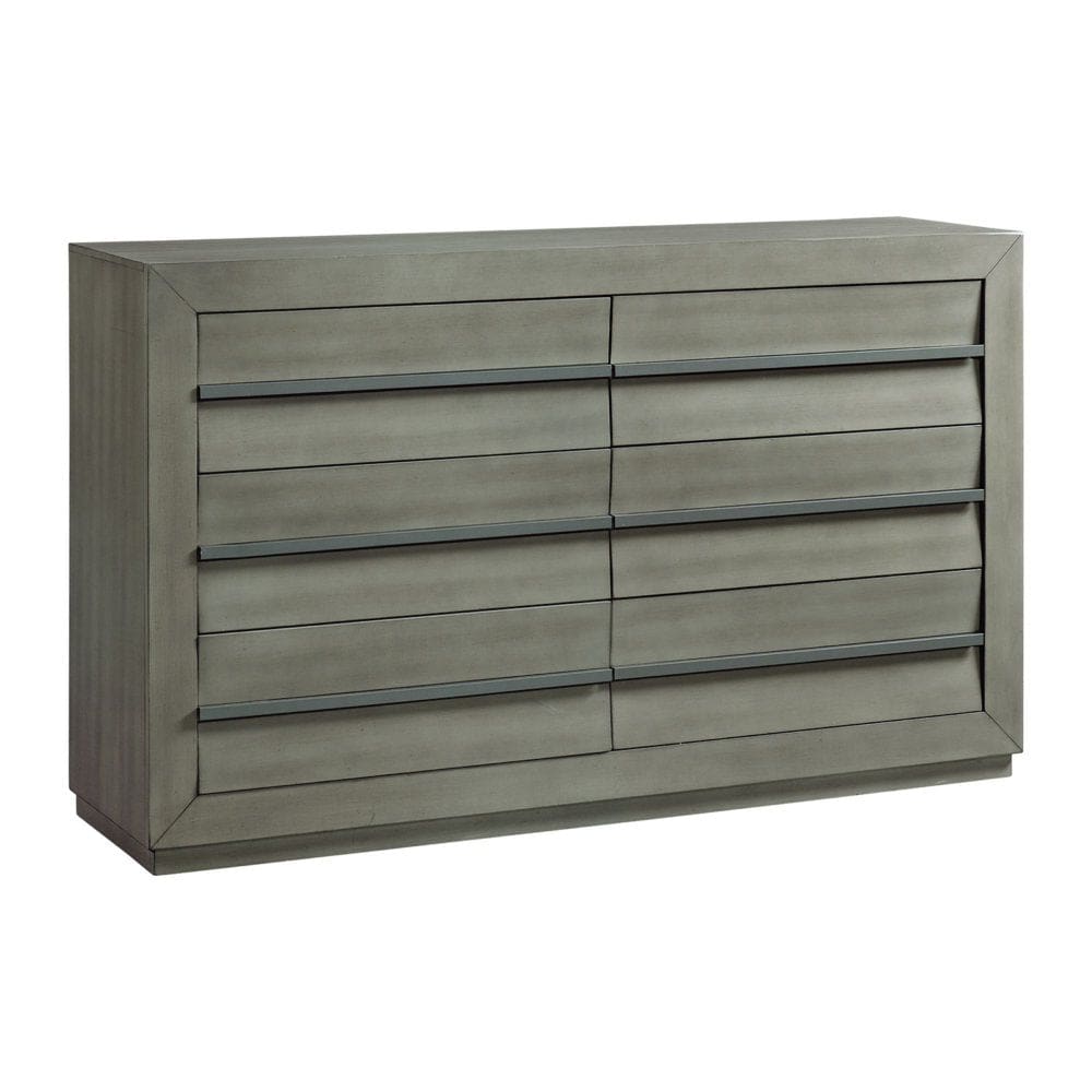 Cosmo 7-Drawer Acacia And Manufactured Wood Dresser Grey - Modern Contemporary - Cosmo