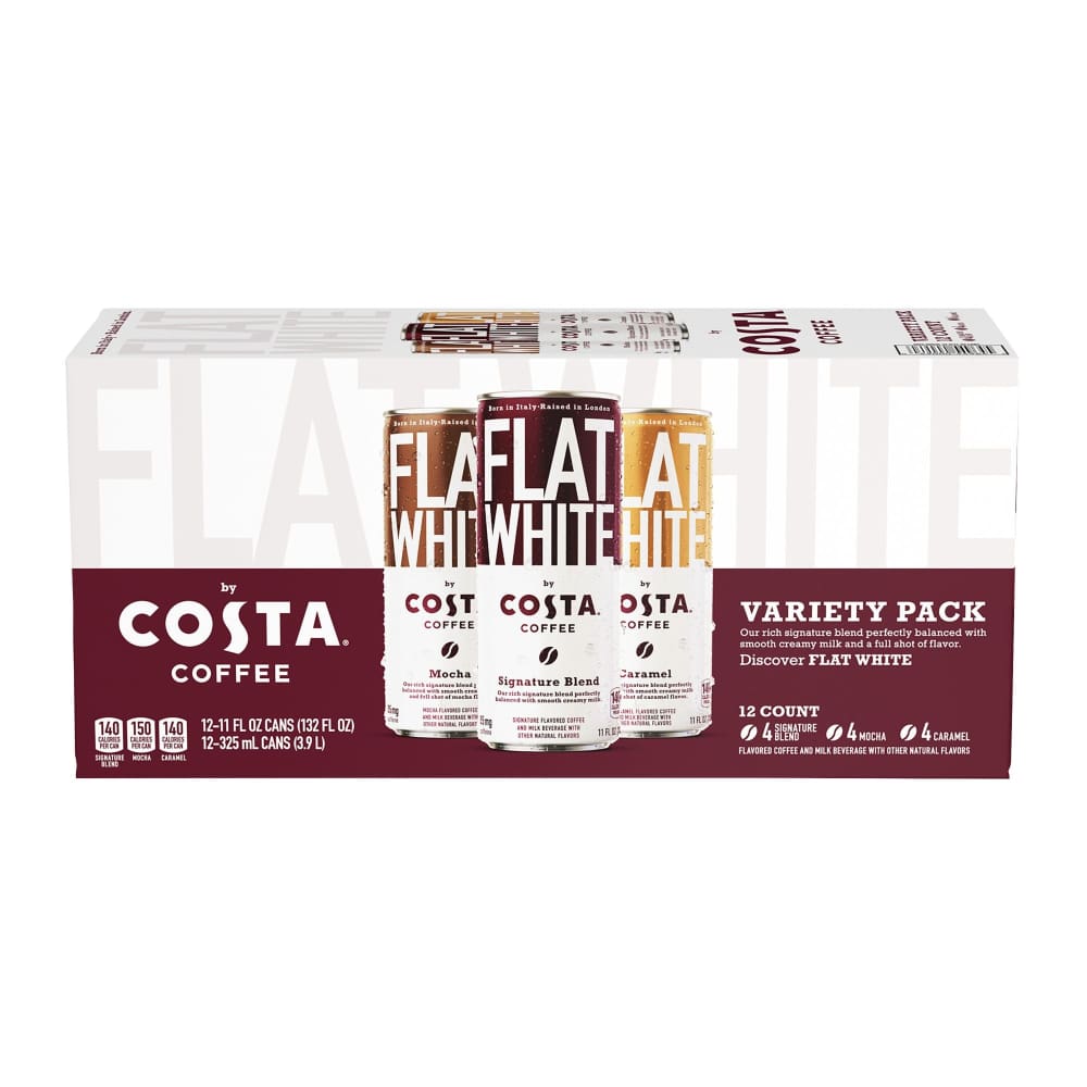 Costa Coffee Costa Coffee Flat White Variety Pack 12 pk./11 oz. - Home/Grocery Household & Pet/Coffee Tea & Creamer/Coffee/ - Costa Coffee