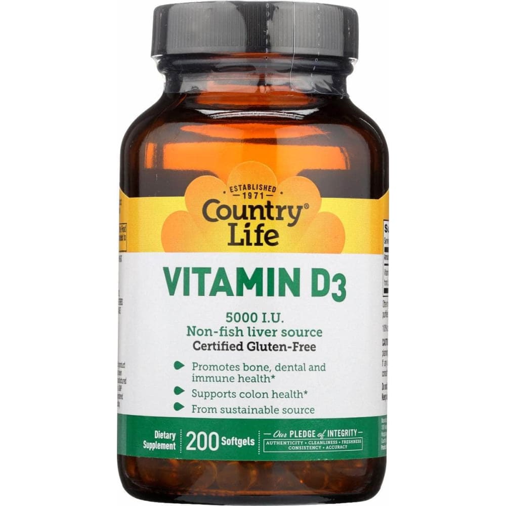 COUNTRY LIFE COUNTRY LIFE Vitamin D3 5000Iu, 200 sg