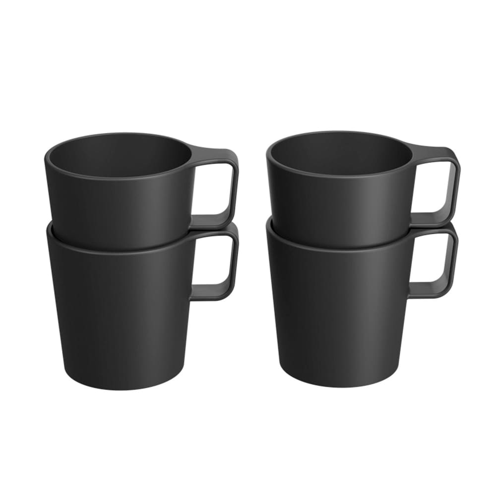 COZA DESIGN Cocina Casual Plastic Mug Set Black - 4.2 Oz - 4 Ct - Mug - Coza