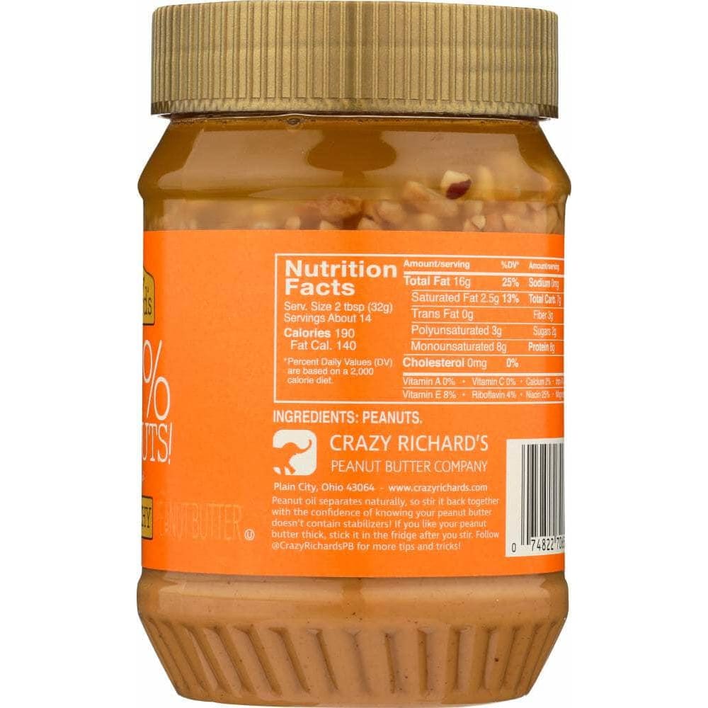 CRAZY RICHARDS Crazy Richard'S Crunchy Peanut Butter, 16 Oz