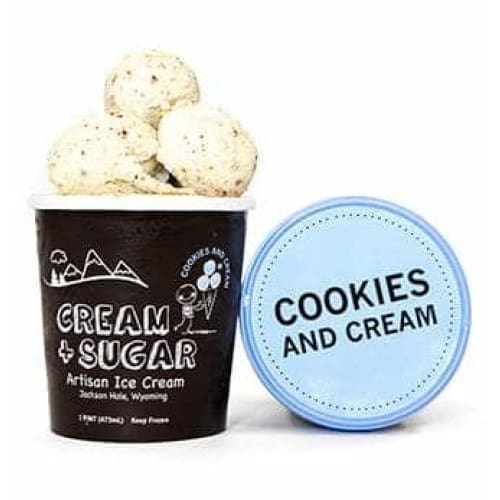 Cream And Sugar Grocery > Chocolate, Desserts and Sweets > Ice Cream & Frozen Desserts CREAM AND SUGAR: Ice Cream Cookies Cream, 16 oz