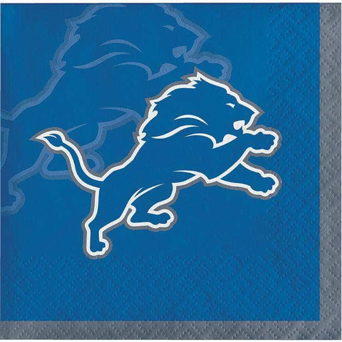 CREATIVE CONVERTING CREATIVE CONVERTING Detroit Lions Beverage Napkin, 16 ea