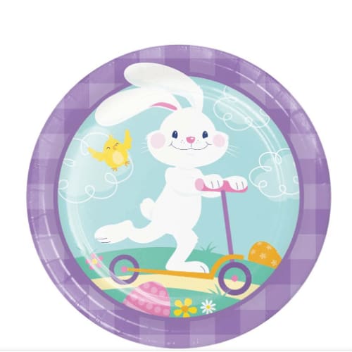 CREATIVE CONVERTING CREATIVE CONVERTING Funny Bunny Luncheon Plate, 8 ea