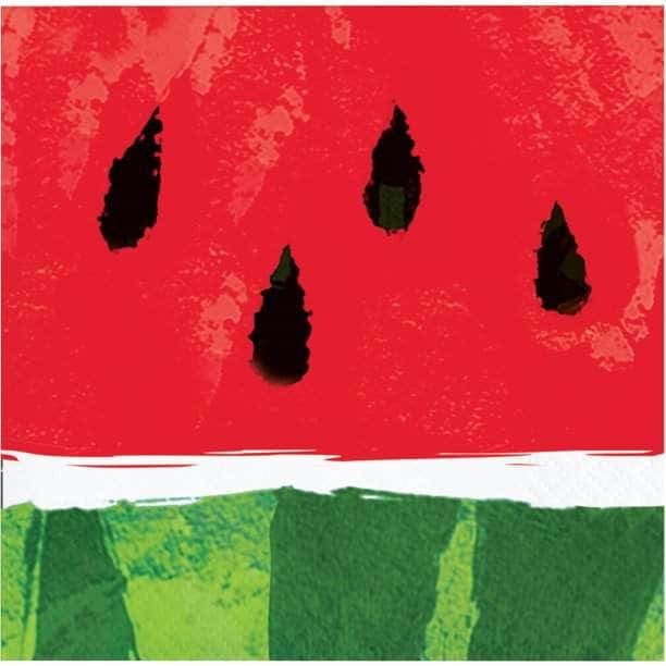 CREATIVE CONVERTING CREATIVE CONVERTING Juicy Watermelon Beverage Napkin, 16 ea