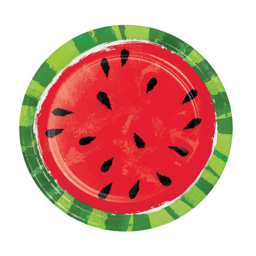 CREATIVE CONVERTING CREATIVE CONVERTING Juicy Watermelon Dinner Plate, 8 ea