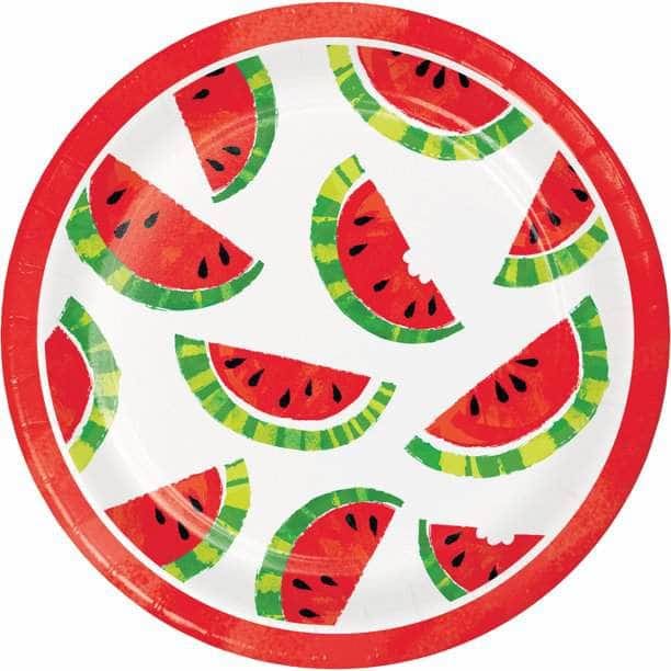 CREATIVE CONVERTING CREATIVE CONVERTING Juicy Watermelon Luncheon Plate, 8 ea