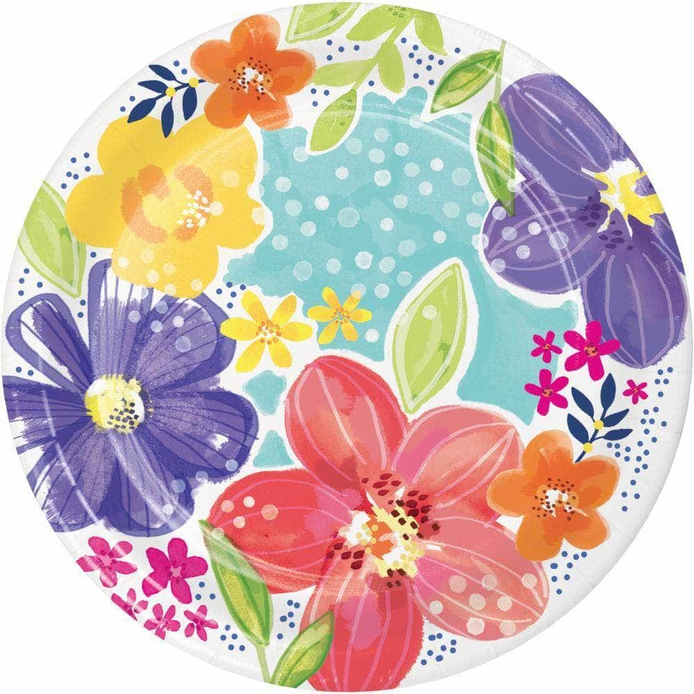 CREATIVE CONVERTING CREATIVE CONVERTING Meadow Dinner Plate, 8 ea