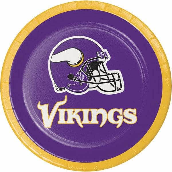 CREATIVE CONVERTING CREATIVE CONVERTING Minnesota Vikings Luncheon Plate, 8 ea