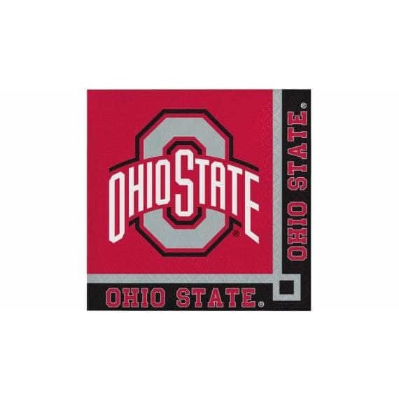 CREATIVE CONVERTING CREATIVE CONVERTING Ohio State Beverage Napkin, 20 ea