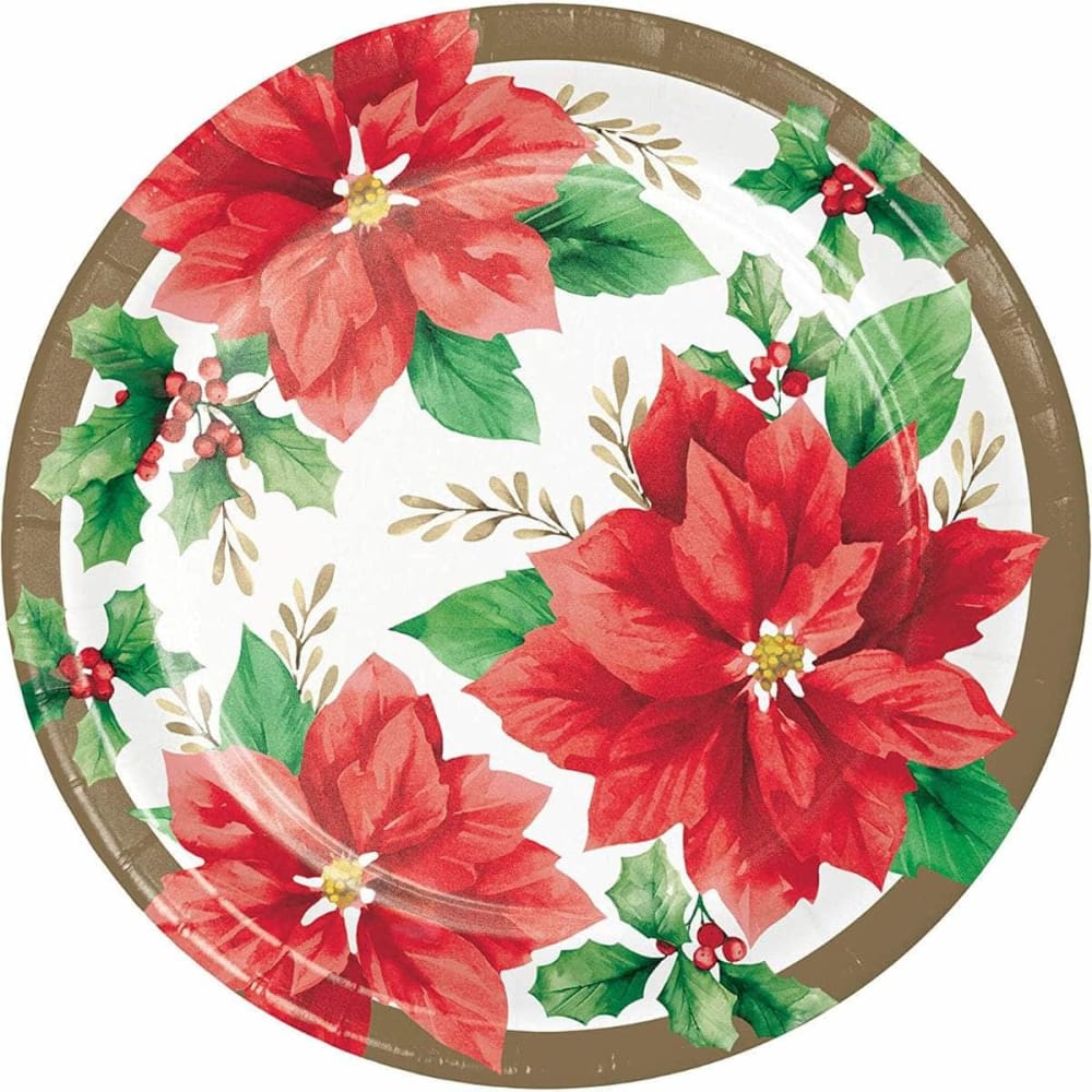 CREATIVE CONVERTING CREATIVE CONVERTING Plates Disp Poinsettia, 8 ea