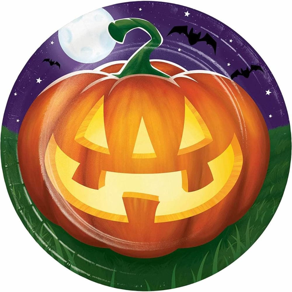 CREATIVE CONVERTING CREATIVE CONVERTING Plates L Glow Pumpkin, 8 ea