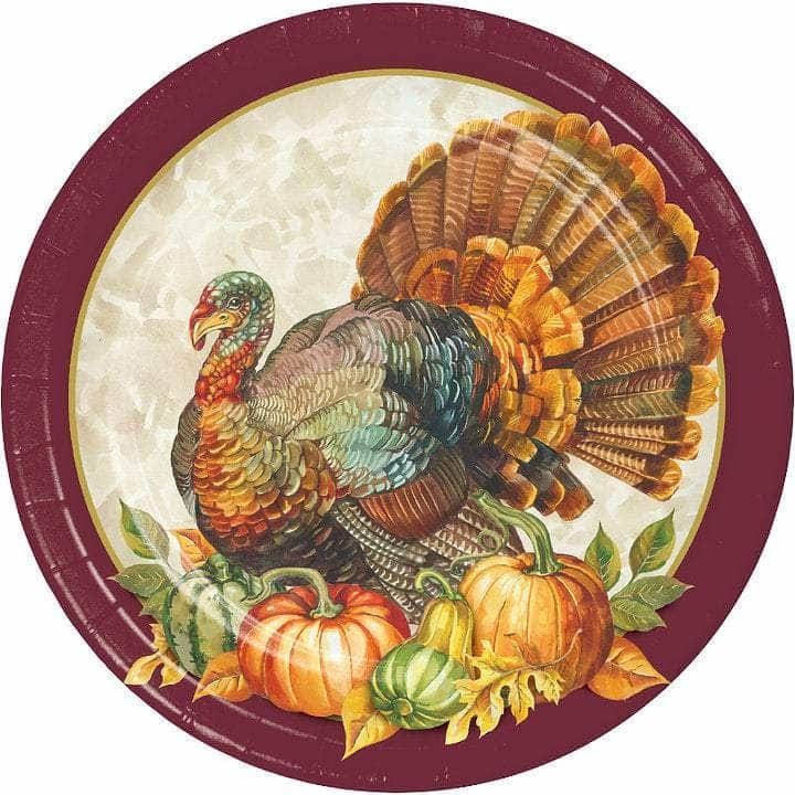 CREATIVE CONVERTING CREATIVE CONVERTING Turkey Traditional Luncheon Plate, 8 ea