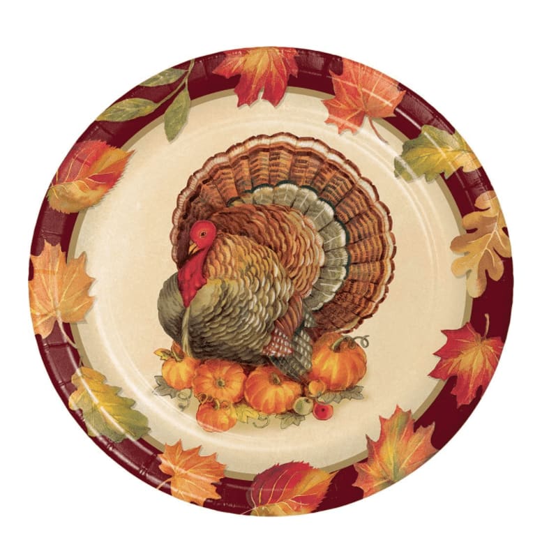 CREATIVE CONVERTING CREATIVE CONVERTING Turkey Traditional Paper Plate, 8 ea