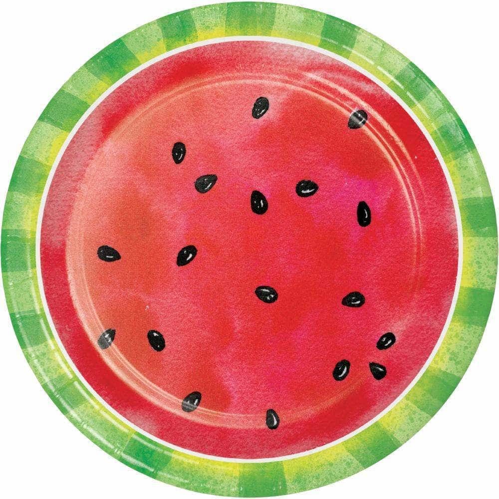 CREATIVE CONVERTING CREATIVE CONVERTING Watermelon Dinner Plate, 8 ea