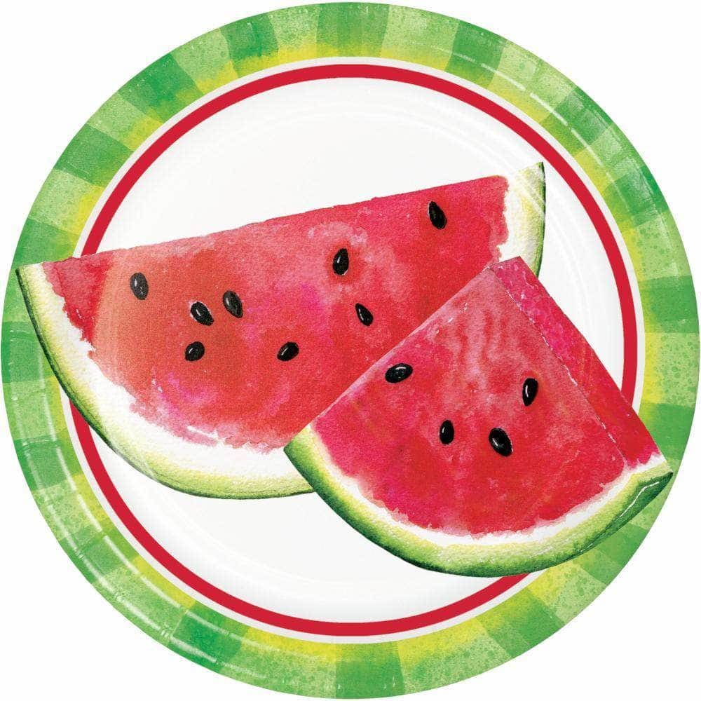 CREATIVE CONVERTING CREATIVE CONVERTING Watermelon Luncheon Plate, 8 ea