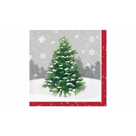 CREATIVE CONVERTING CREATIVE CONVERTING Winter Tree Beverage Napkin, 16 ea