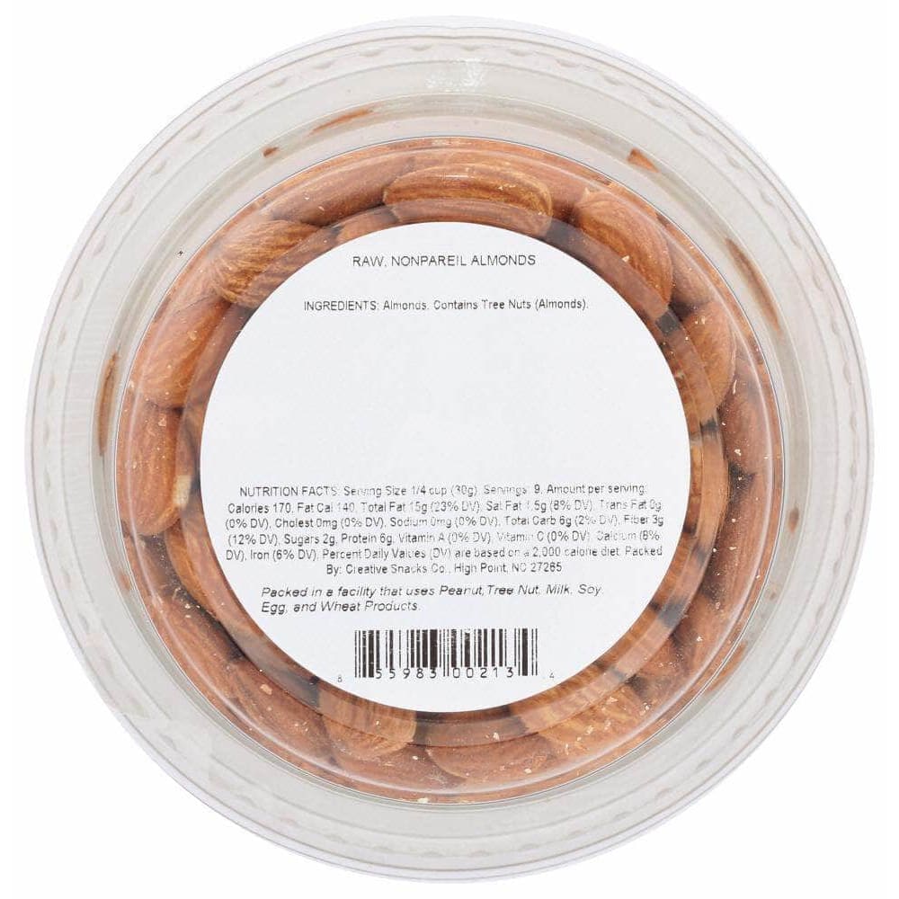 Creative Snacks Creative Snack Raw Nonpariel Almonds, 10 oz