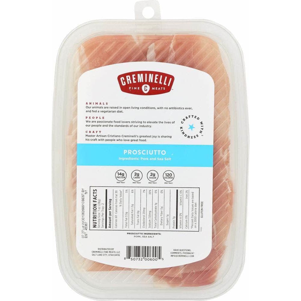 Creminelli Fine Meats Creminelli Fine Meats Snack Sliced Prosciutto, 2 oz