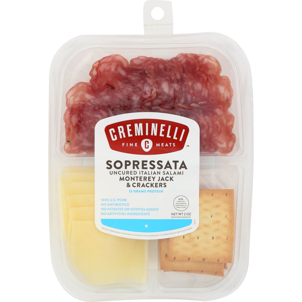 Creminelli Fine Meats Sopressata Monterey Jack & Crackers 2 oz - Creminelli Fine Meats