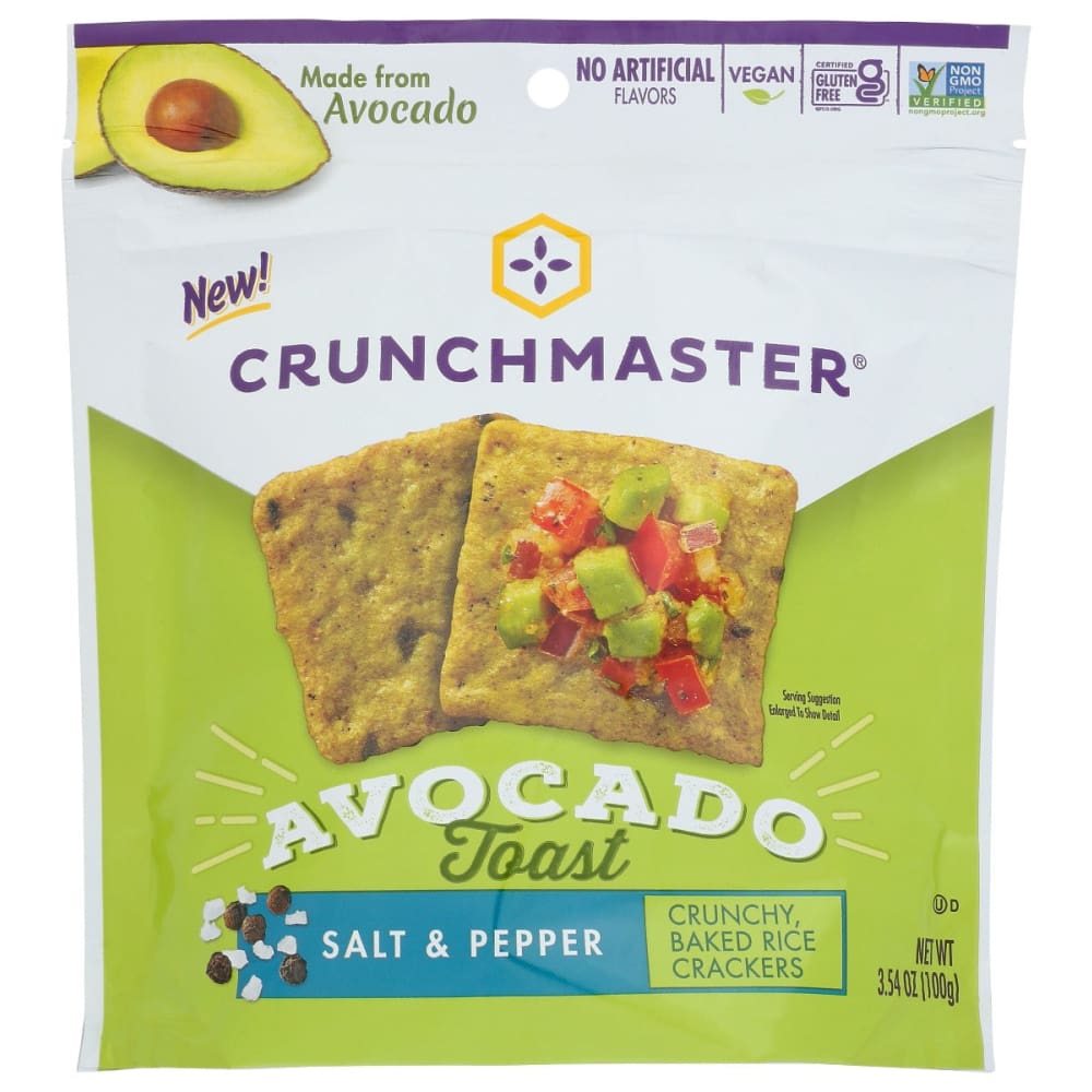 CRUNCHMASTER: Cracker Avocado Toast S&P 3.54 oz - Grocery > Snacks > Crackers > Crackers Rice & Alternative Grain - CRUNCHMASTER