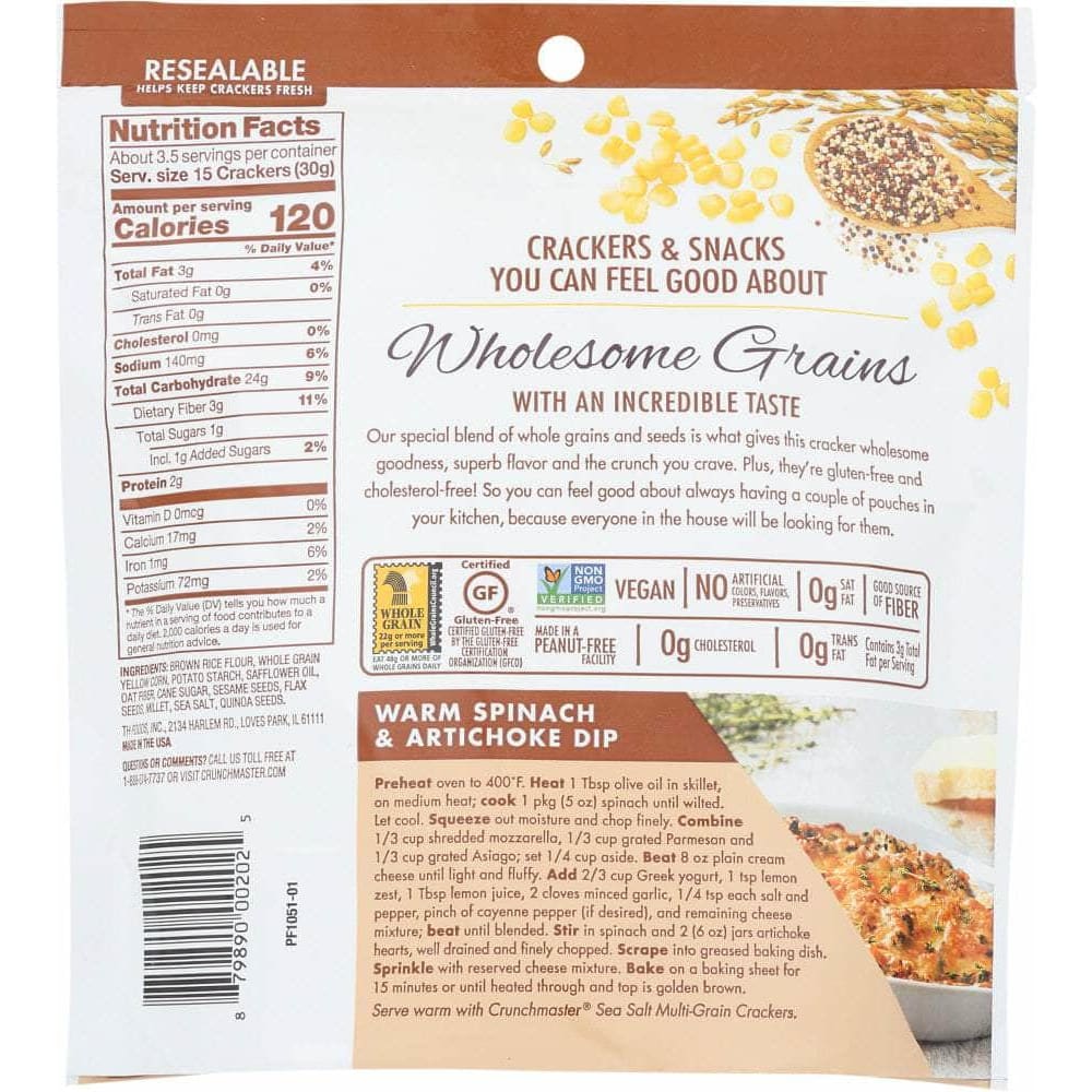 CRUNCHMASTER Crunchmaster Multi-Grain Sea Salt Crackers, 4 Oz