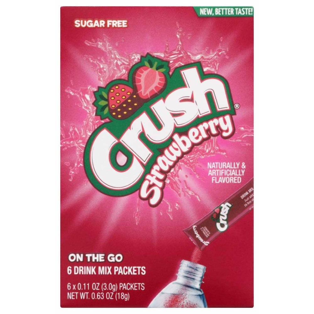 CRUSH Grocery > Beverages > Juices CRUSH: Strawberry Powder Drink Mix 6 Packets, 0.63 oz