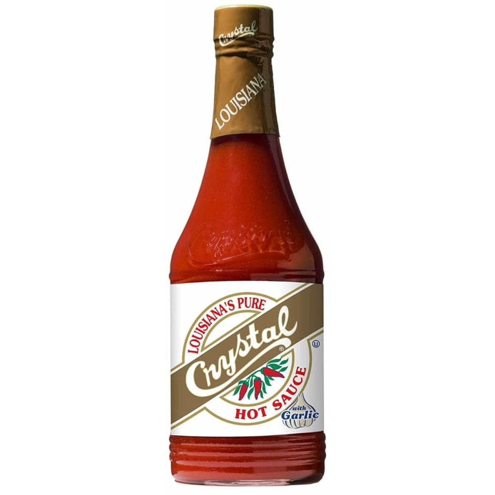 CRYSTAL CRYSTAL Hot Sauce With Garlic, 12 oz