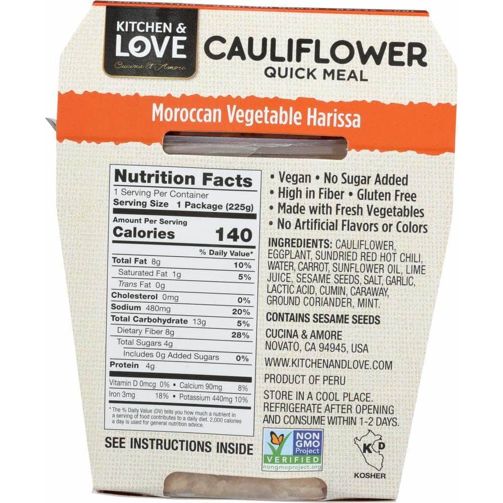 Cucina & Amore Cucina & Amore Meal Cauliflower Moroccan Vegetable Harissa, 7.9 oz