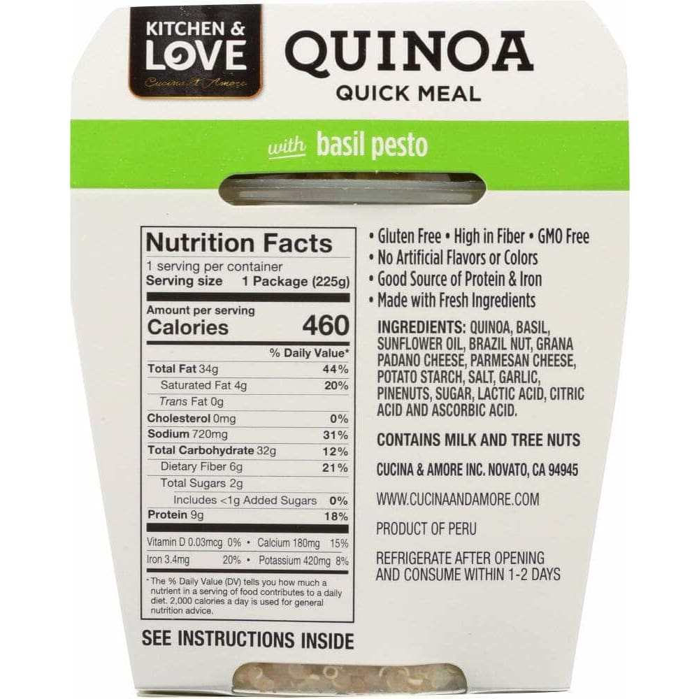 Cucina & Amore Cucina & Amore Quinoa Meal Basil Pesto, 7.9 oz