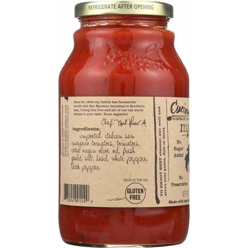 Cucina Antica Cucina Antica Marinara Sauce Garlic, 25 oz