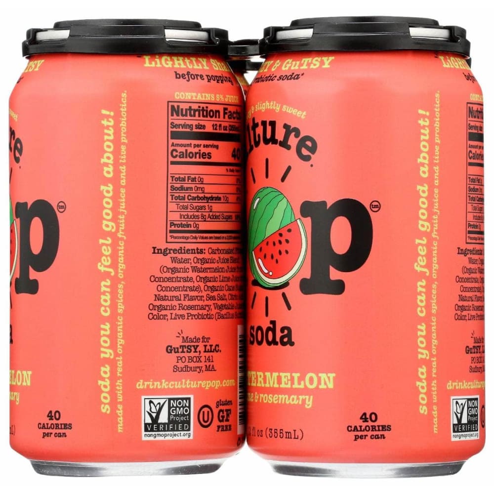 CULTURE POP Culture Pop Soda Probiotic Watermelon 4Pk, 48 Fo