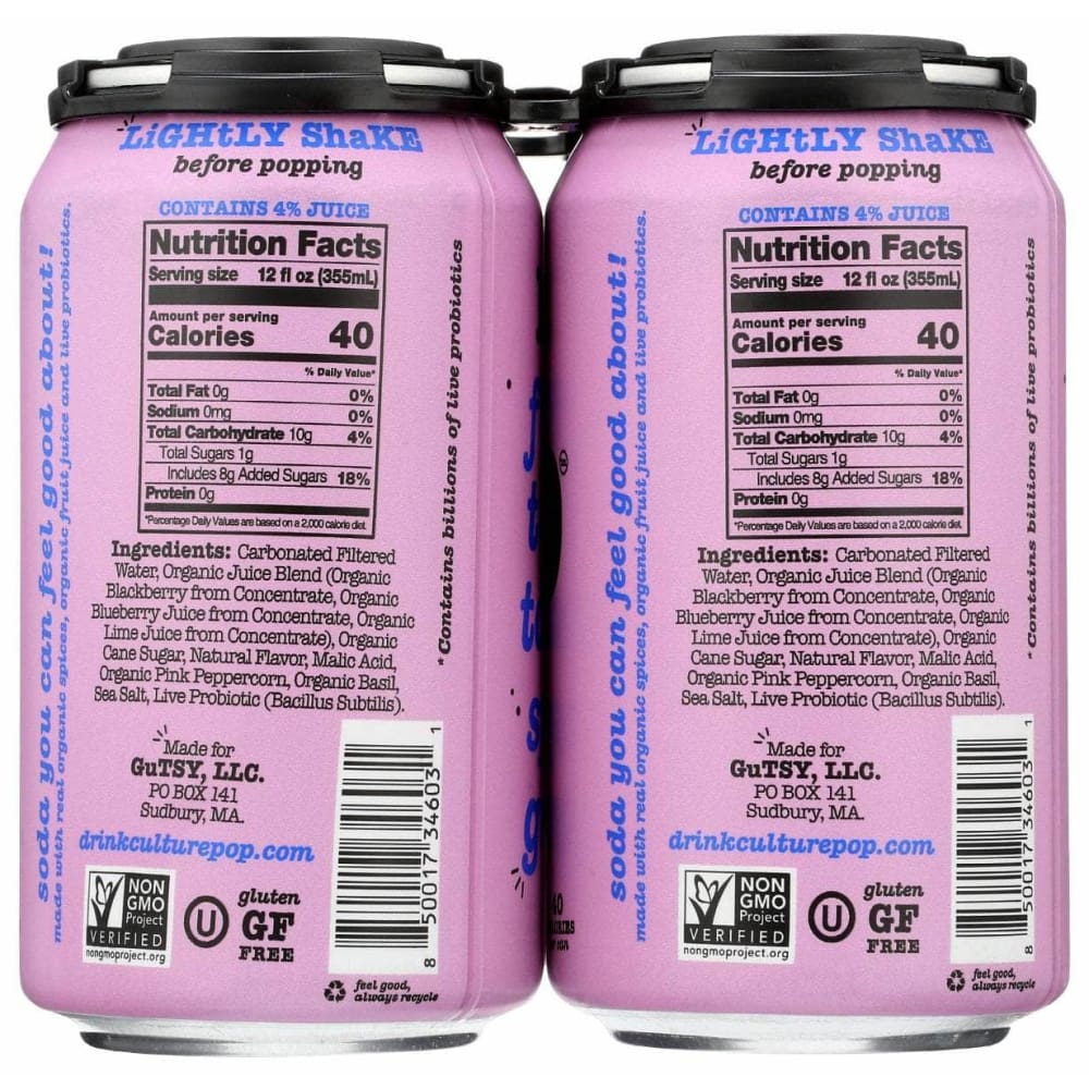 CULTURE POP Culture Pop Soda Probiotic Wild Berry 4Pk, 48 Fo