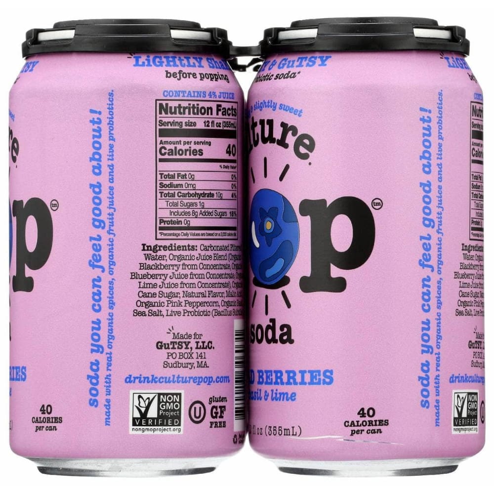 CULTURE POP Culture Pop Soda Probiotic Wild Berry 4Pk, 48 Fo