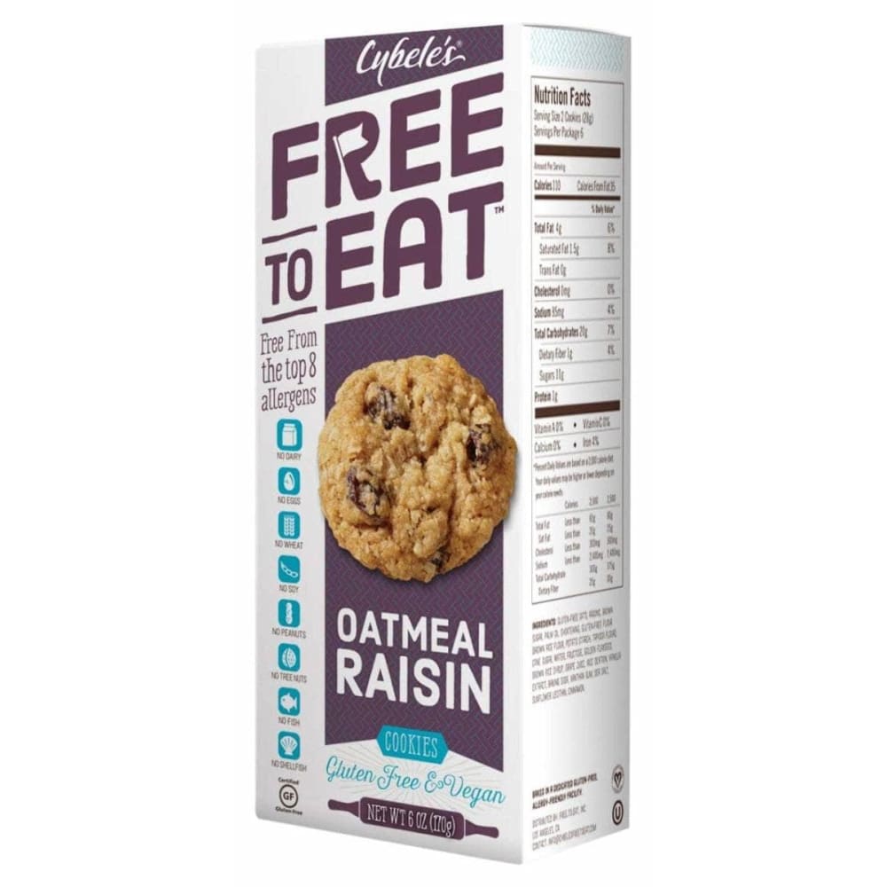 Cybeles Cybeles Oatmeal Raisin Cookies, 6 oz