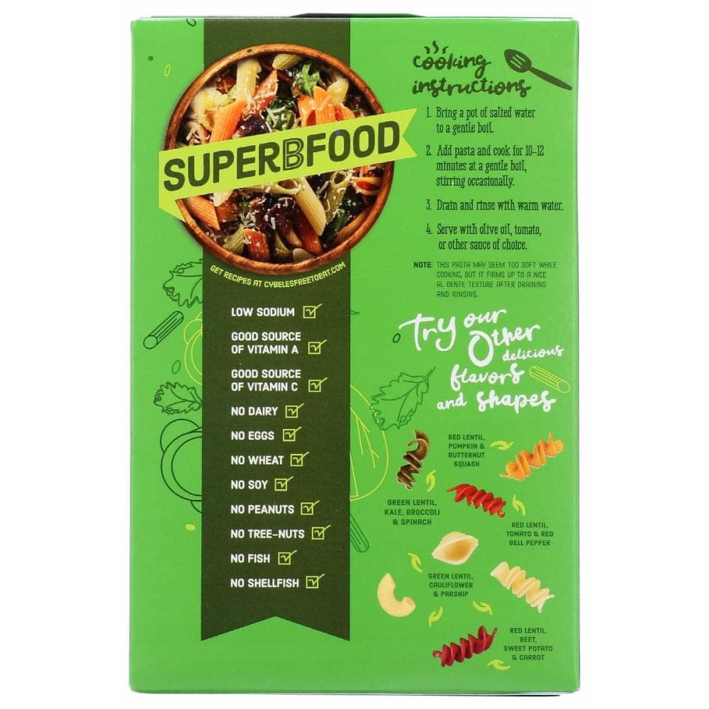 CYBELES Grocery > Meal Ingredients > Noodles & Pasta CYBELES Superbfood Green Penne Pasta, 8 oz