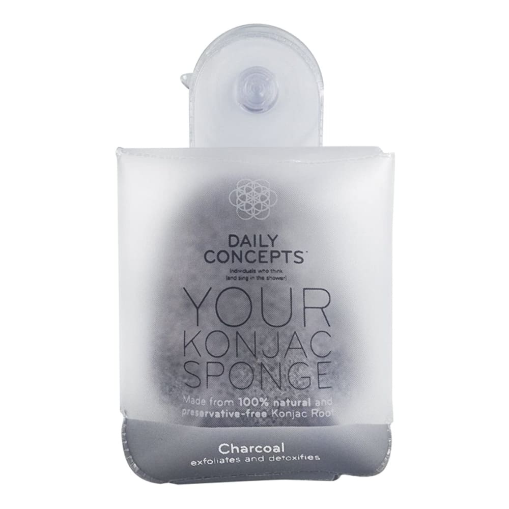 DAILY CONCEPTS: Daily Konjac Sponge Charcoal 0.7 oz (Pack of 3) - Bath & Body > Body Scrubs & Muds - DAILY CONCEPTS