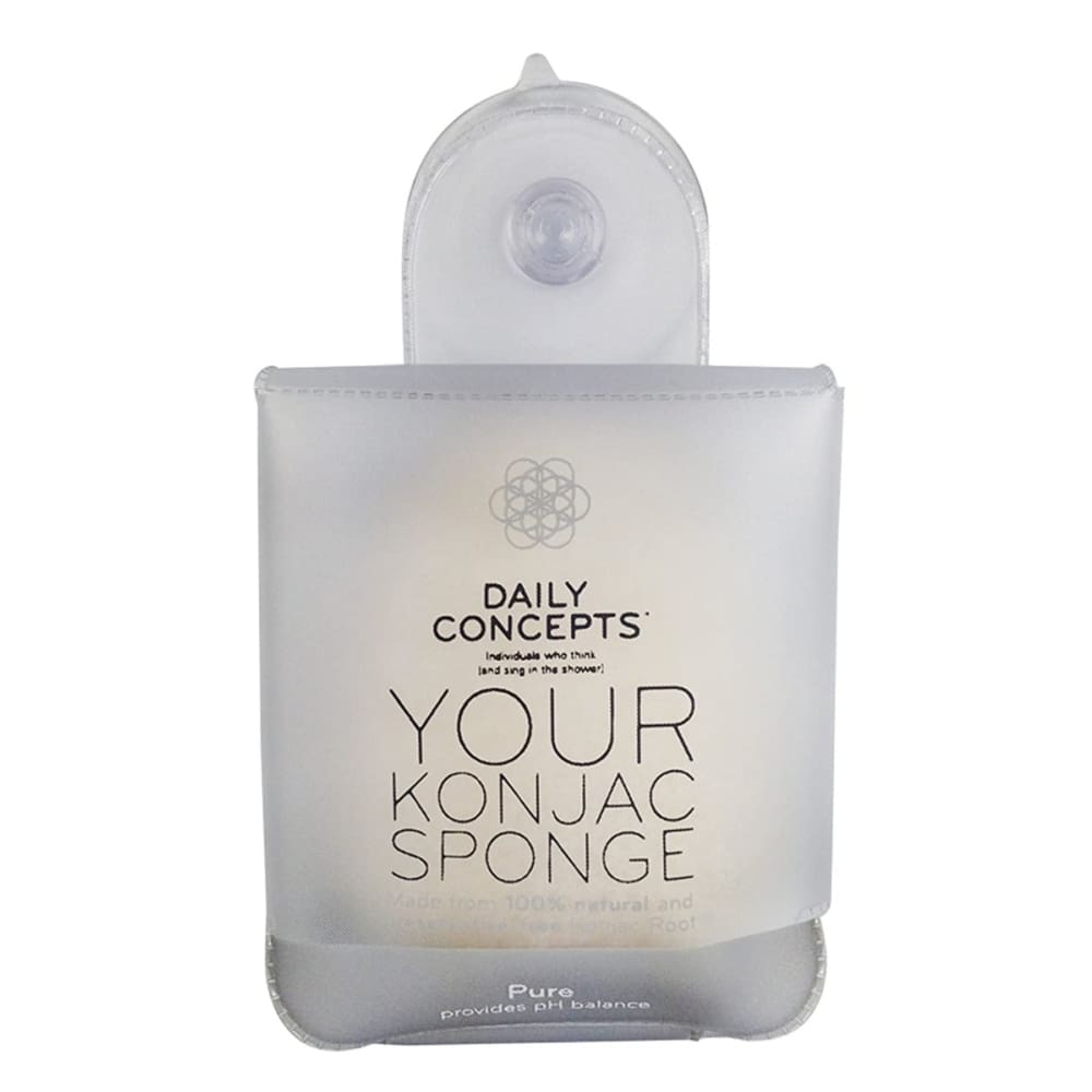 DAILY CONCEPTS: Konjac Sponge Pure 0.7 oz (Pack of 3) - Bath & Body > Body Scrubs & Muds - DAILY CONCEPTS