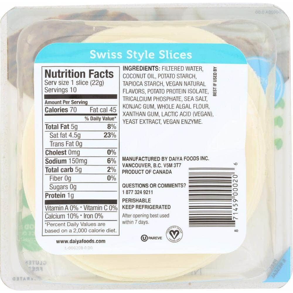 Daiya Daiya Dairy Free Swiss Style Cheese Slices, 7.8 oz
